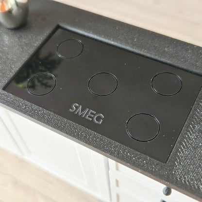 Black SMEG-Style Induction Hob | 1:12 scale dolls house miniature