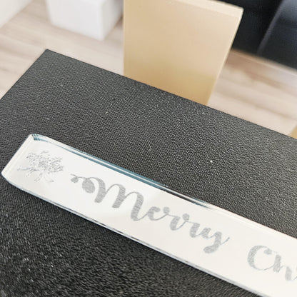 Merry Christmas Mirror Table Runner – alternate view 5 | 1:12 scale dolls house miniature
