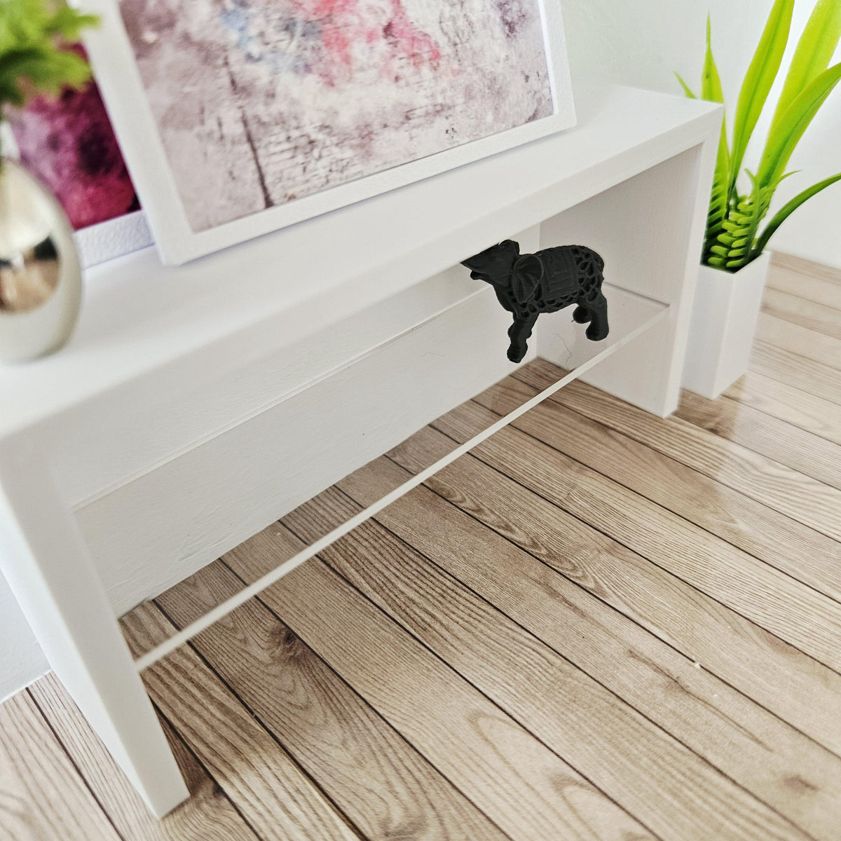 Console Table with Acrylic Shelf | 1:12 scale dolls house miniature