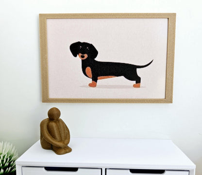Dachshund Print | 1:12 scale dolls house miniature