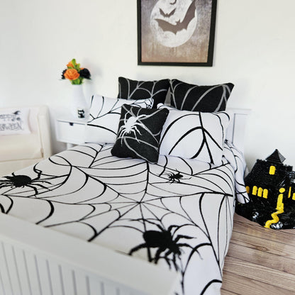 Halloween Double Bedding Set | 1:12 scale dolls house miniature