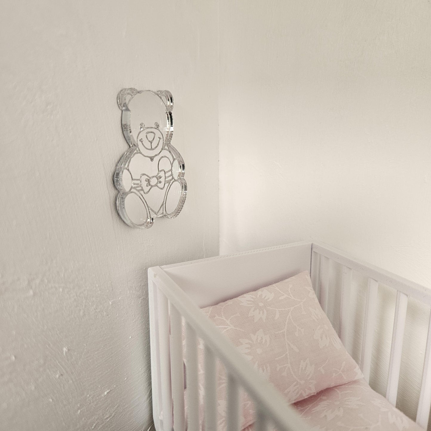 Little Bear Mirror – Nursery Decor | 1:12 Scale Miniature