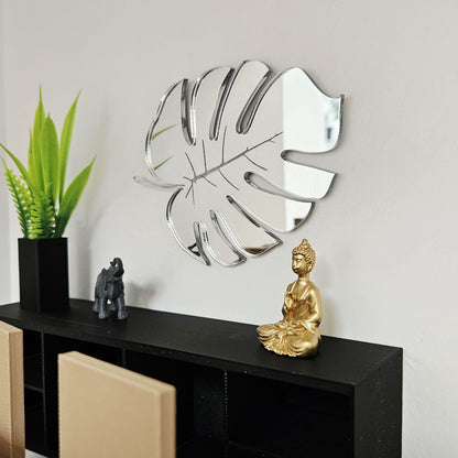 Monstera Leaf Mirror – alternate view 4 | 1:12 scale dolls house miniature