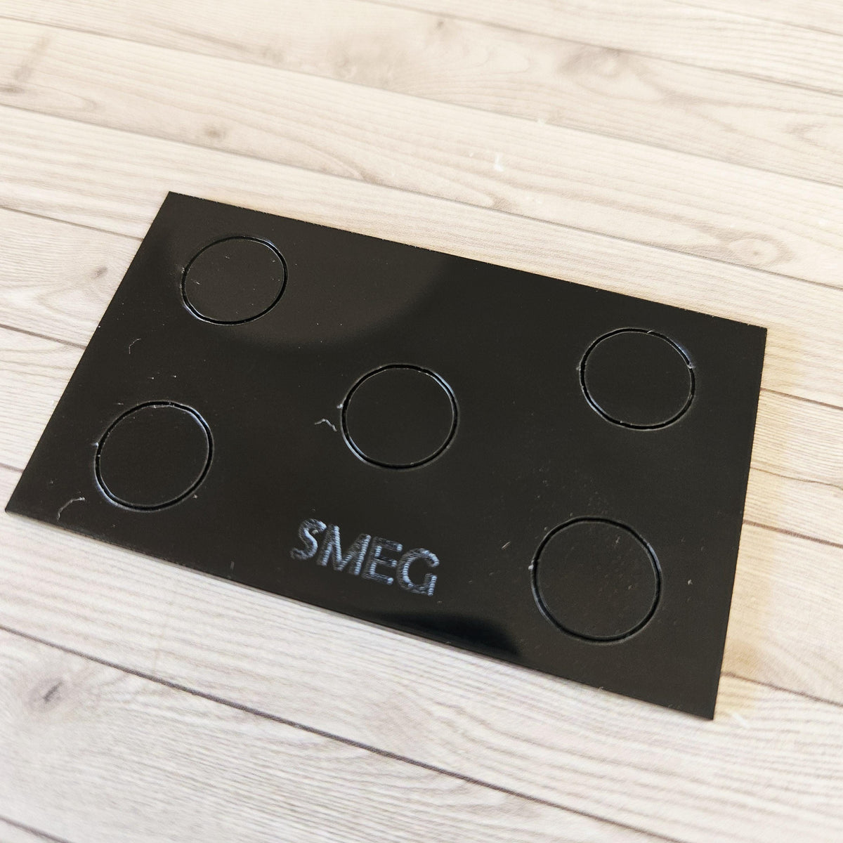 Dolls House Black Smeg Induction Hob – Laser Engraved Acrylic | 1:12 Scale Miniature