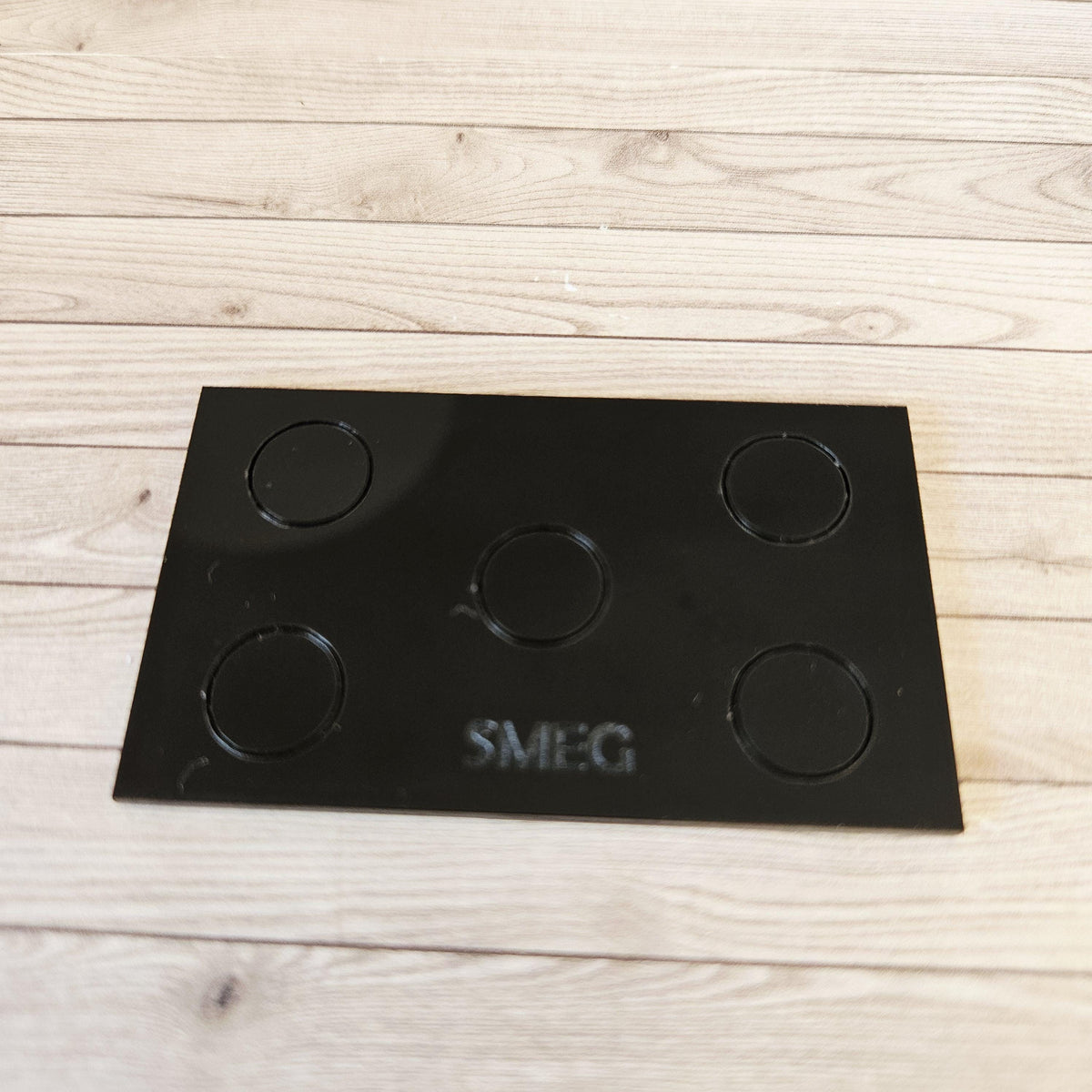 Dolls House Black Smeg Induction Hob – Laser Engraved Acrylic | 1:12 Scale Miniature