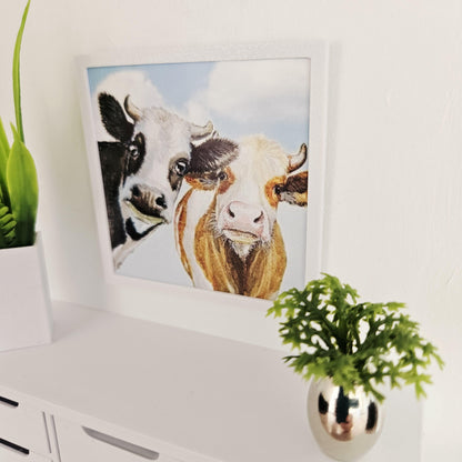 Cheeky Cows Picture – alternate view 3 | 1:12 scale dolls house miniature