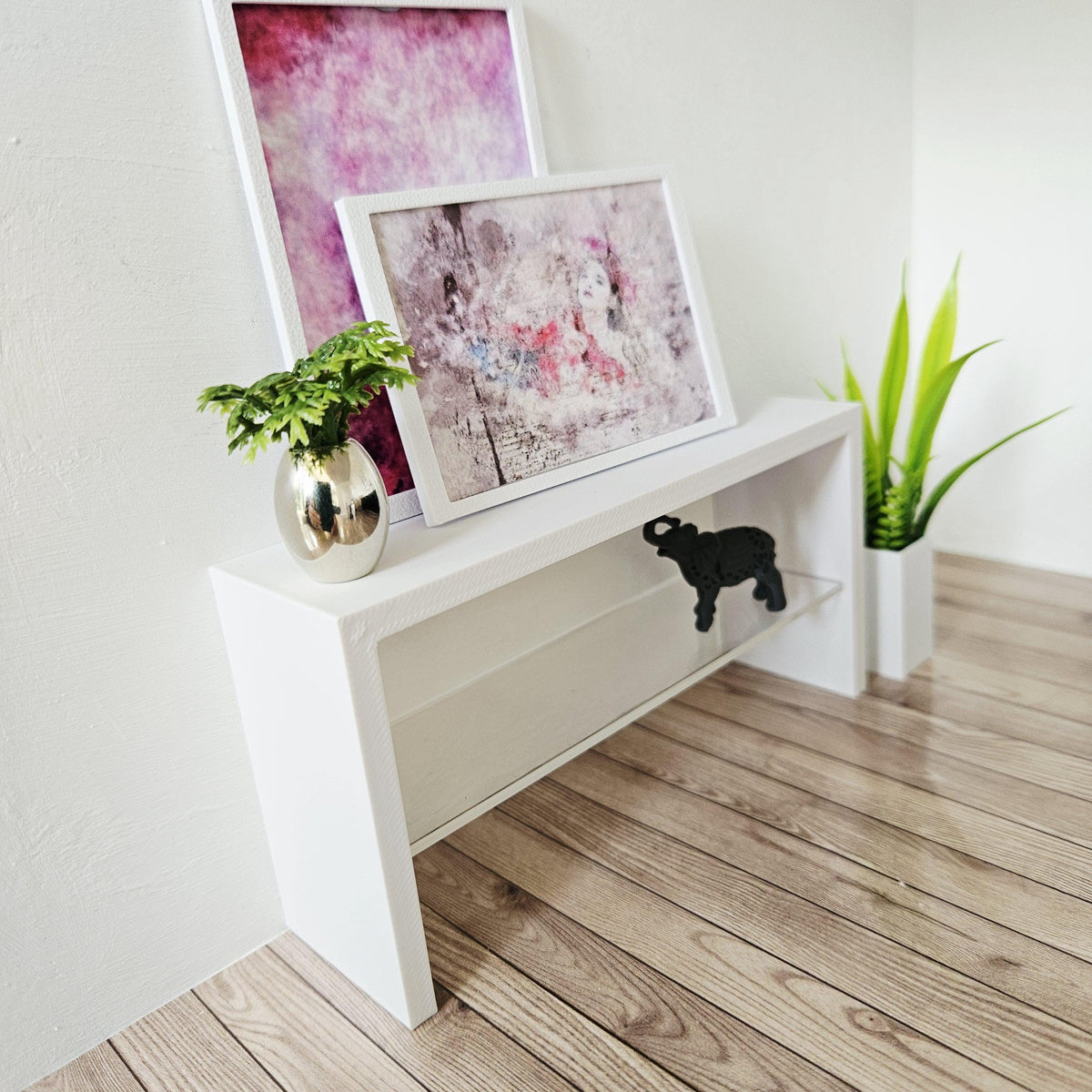 Console Table with Acrylic Shelf – alternate view 3 | 1:12 scale dolls house miniature