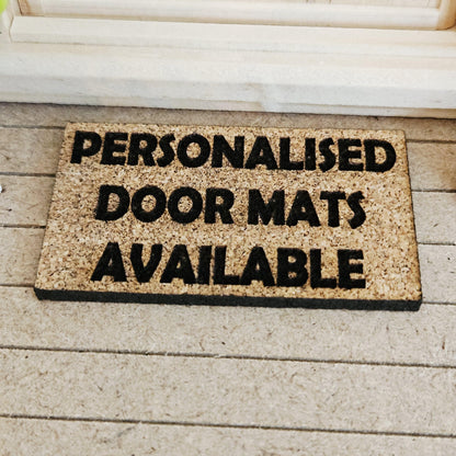 Personalised Cork Doormat – alternate view 5 | 1:12 scale dolls house miniature