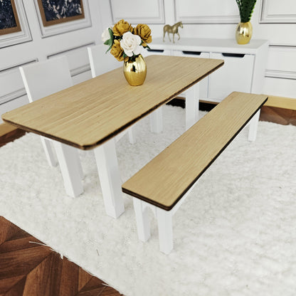 Oak-Veneer Dining Set – alternate view 13 | 1:12 scale dolls house miniature
