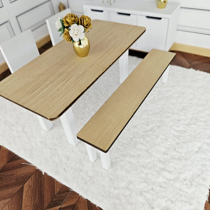 Oak-Veneer Dining Set – alternate view 14 | 1:12 scale dolls house miniature