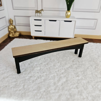Modern 145 mm Slatted Bench – alternate view 7 | 1:12 scale dolls house miniature