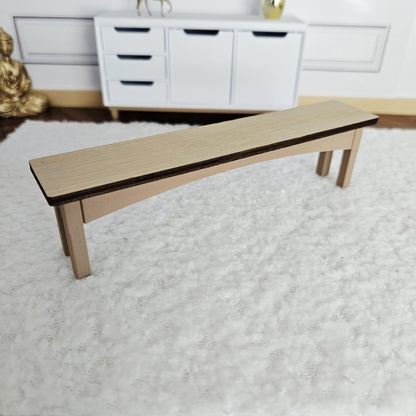 Modern 145 mm Slatted Bench – alternate view 5 | 1:12 scale dolls house miniature