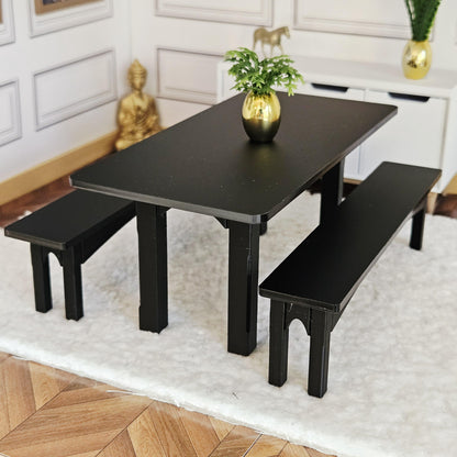 Dining Table & Bench Set – alternate view 6 | 1:12 scale dolls house miniature
