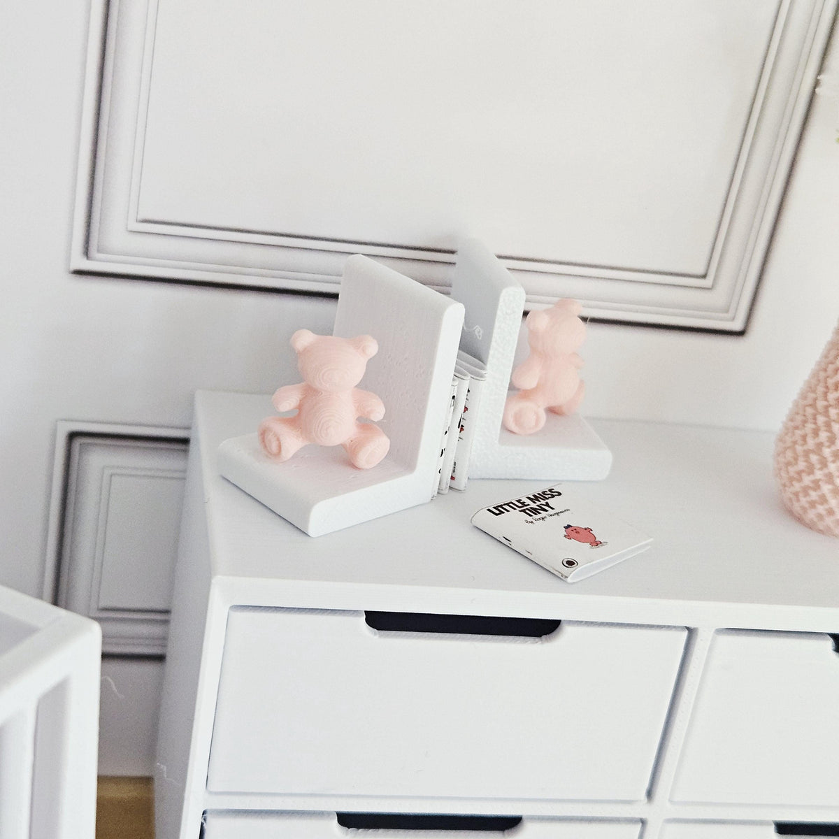 Teddy Bear Bookends – alternate view 3 | 1:12 scale dolls house miniature