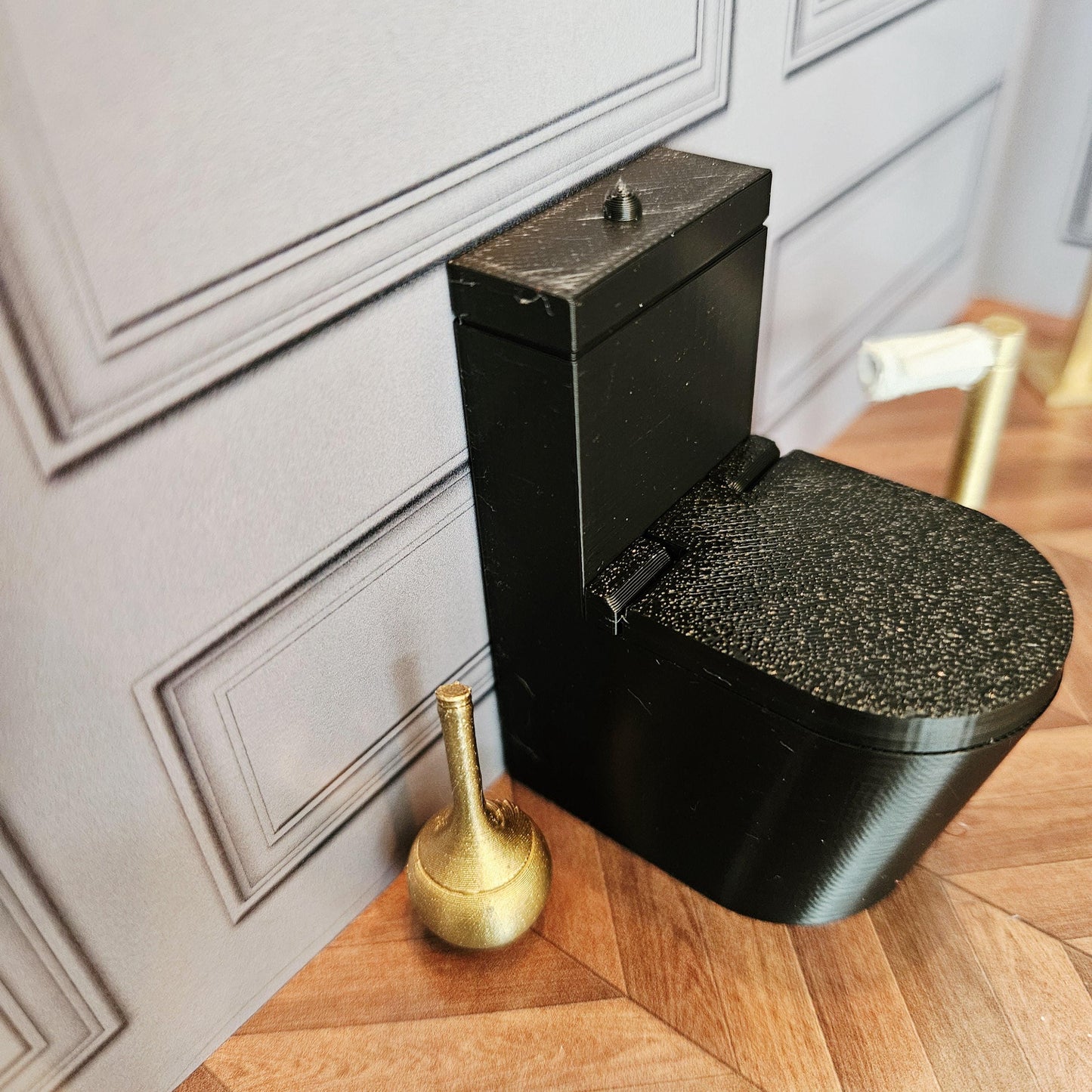 Dolls House Modern Round Toilet Brush, 12th Scale, Choice of Colours