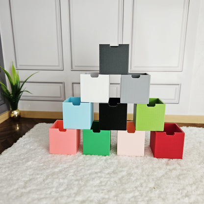 Small Cube Storage Box | 1:12 scale dolls house miniature