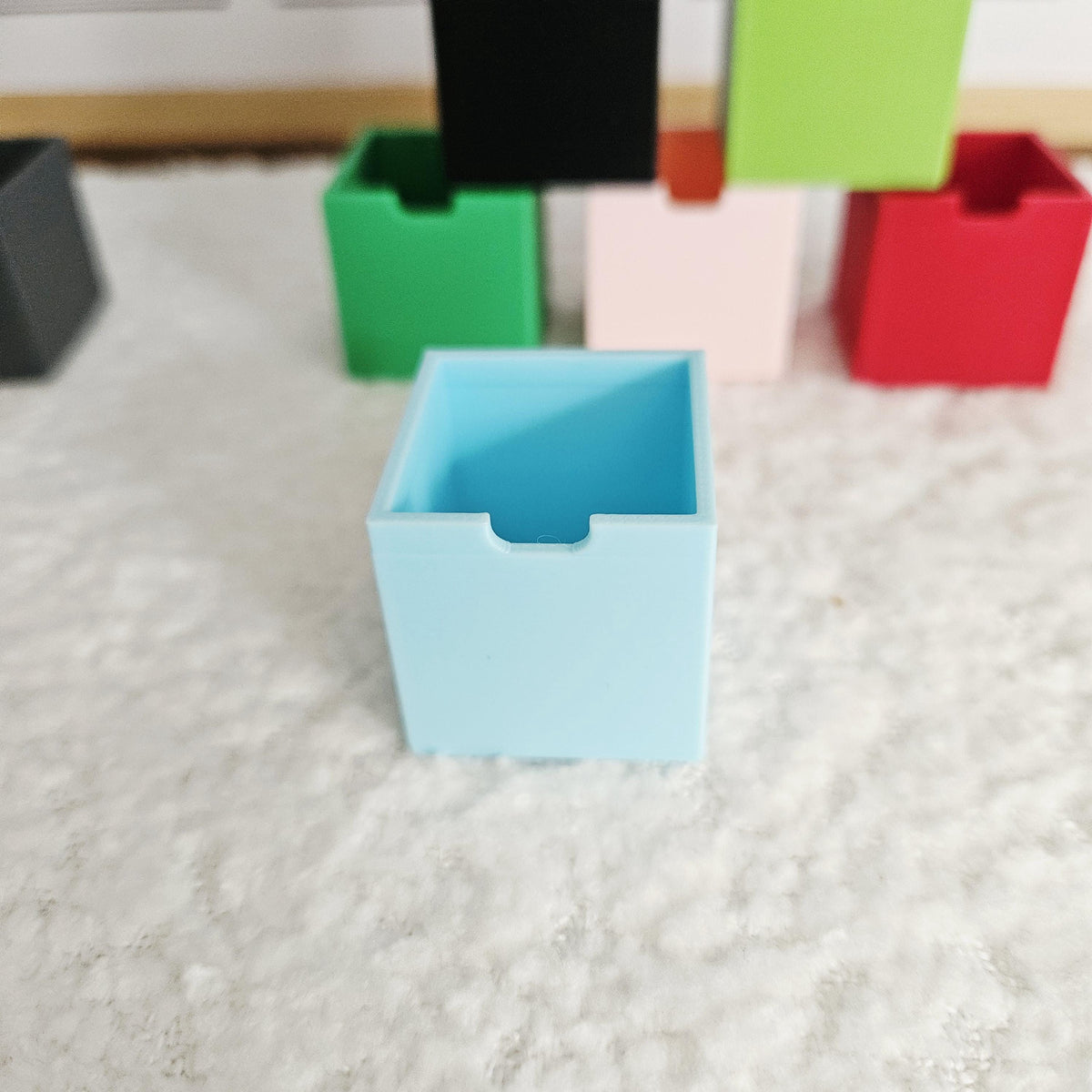 Dolls House Cube Storage Box, 12th Scale, Miniature Box, Choice of Colours