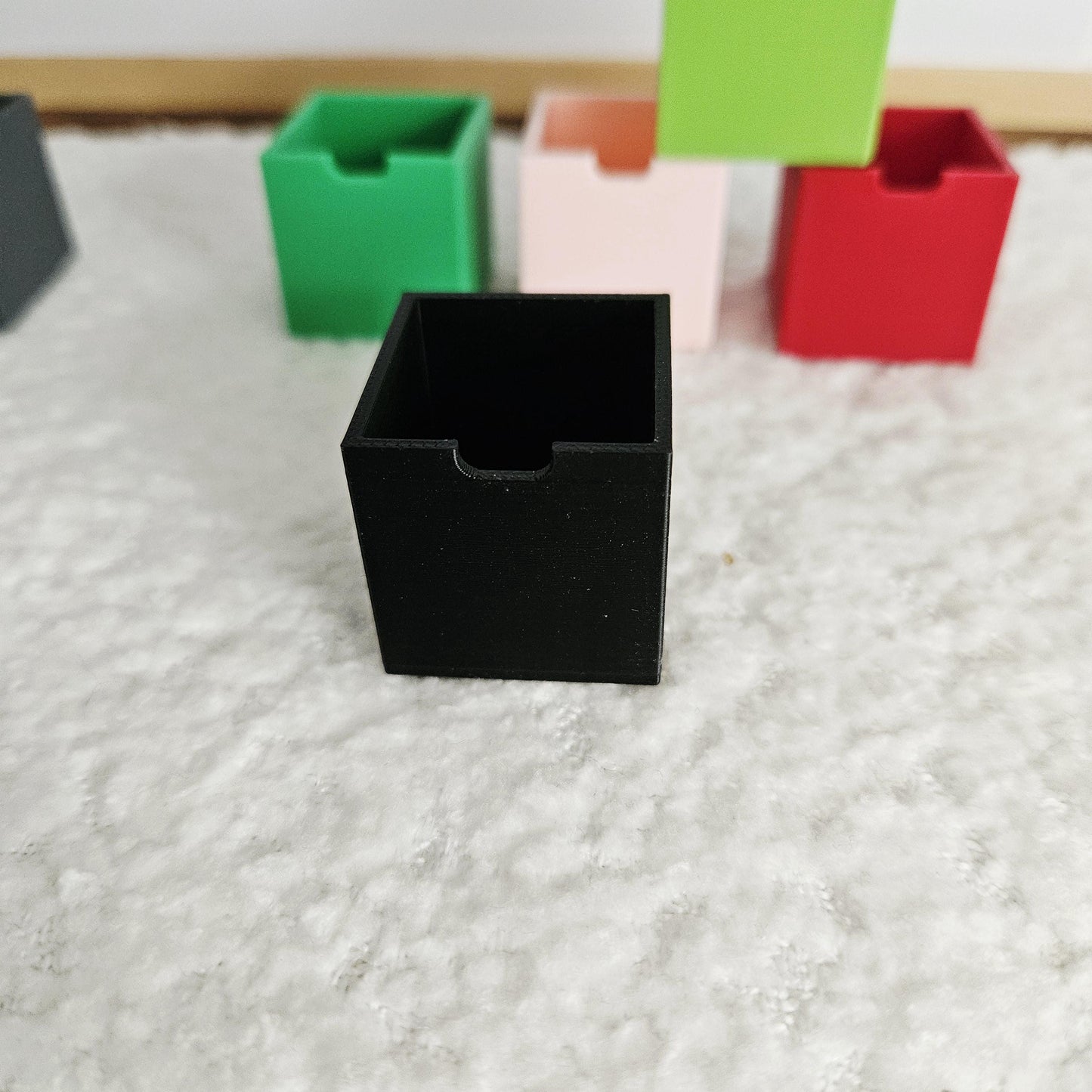 Dolls House Cube Storage Box, 12th Scale, Miniature Box, Choice of Colours