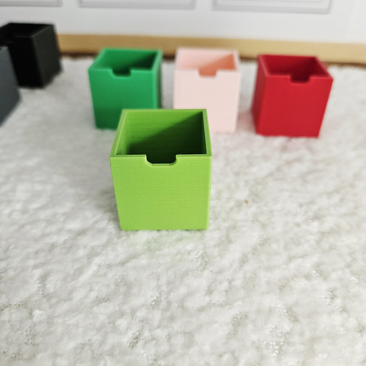 Dolls House Cube Storage Box, 12th Scale, Miniature Box, Choice of Colours