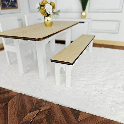 Oak-Veneer Dining Set – alternate view 10 | 1:12 scale dolls house miniature