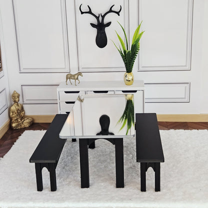 Dining Table & Bench Set – alternate view 11 | 1:12 scale dolls house miniature