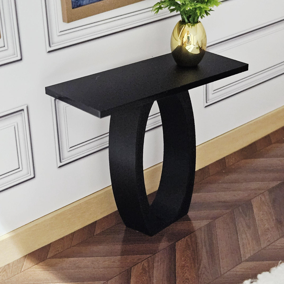 Modern Dolls House Console Table | Oval Base Accent Table | 1:12 Scale Miniature