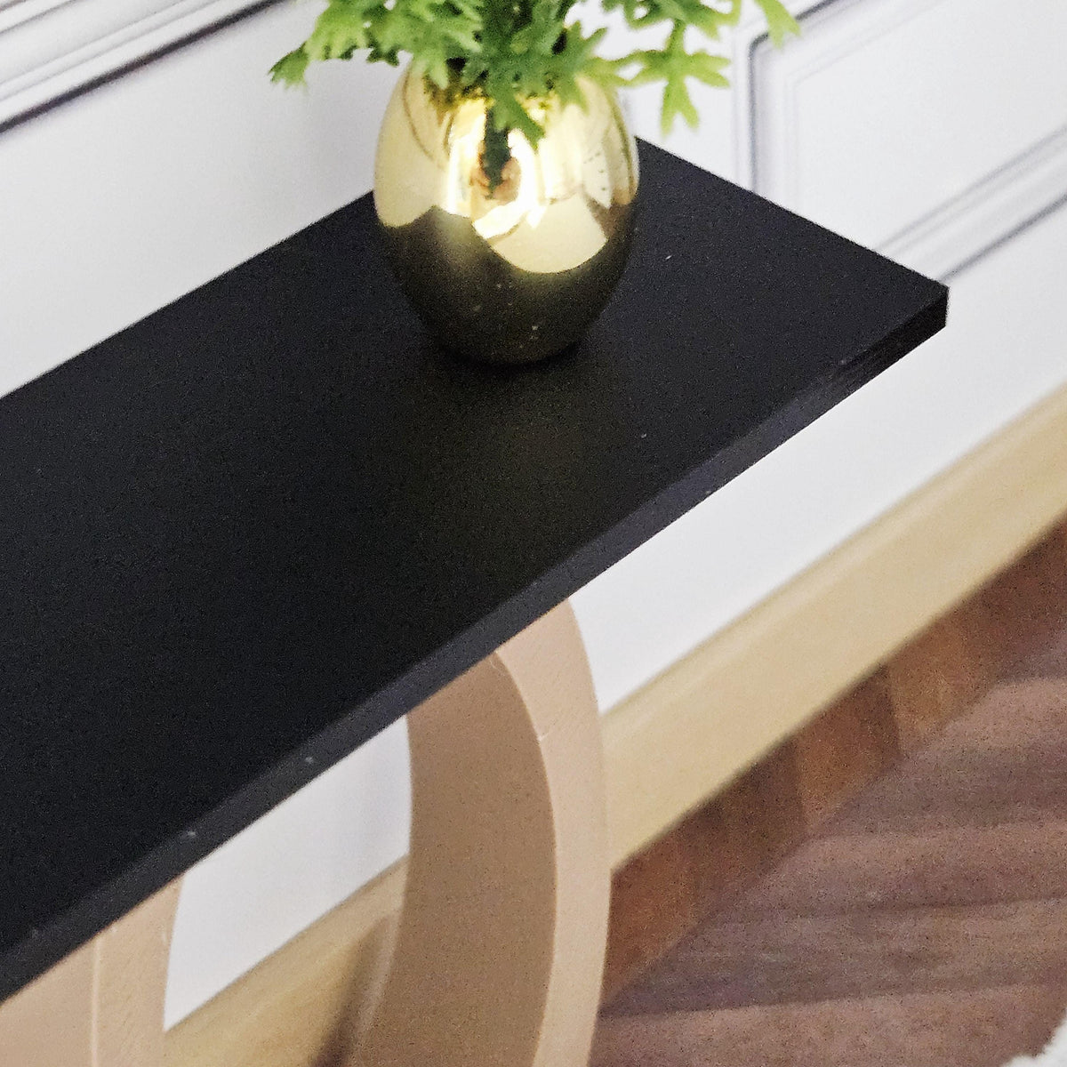 Modern Dolls House Console Table | Oval Base Accent Table | 1:12 Scale Miniature