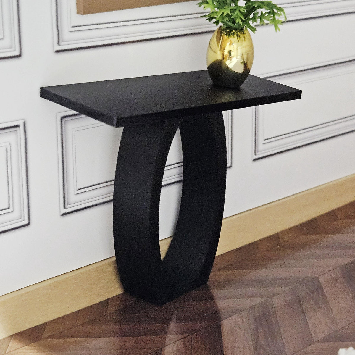 Modern Dolls House Console Table | Oval Base Accent Table | 1:12 Scale Miniature