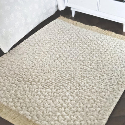 Light Beige Rug – alternate view 3 | 1:12 scale dolls house miniature