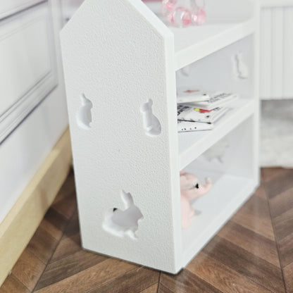 Rabbit Bookcase – alternate view 4 | 1:12 scale dolls house miniature