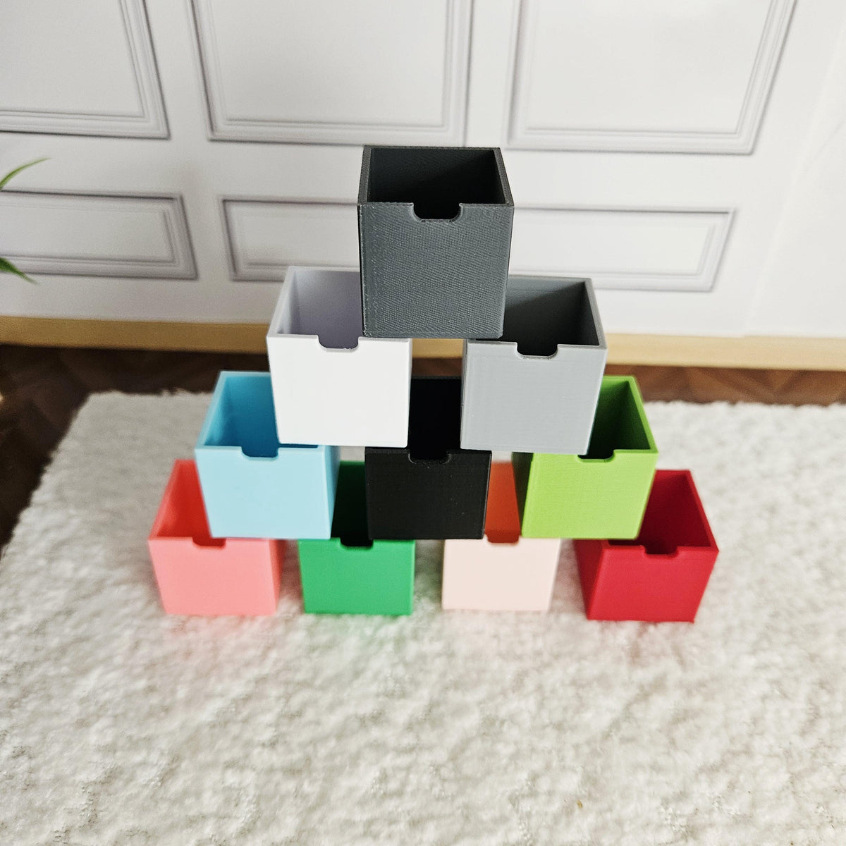 Dolls House Cube Storage Box, 12th Scale, Miniature Box, Choice of Colours