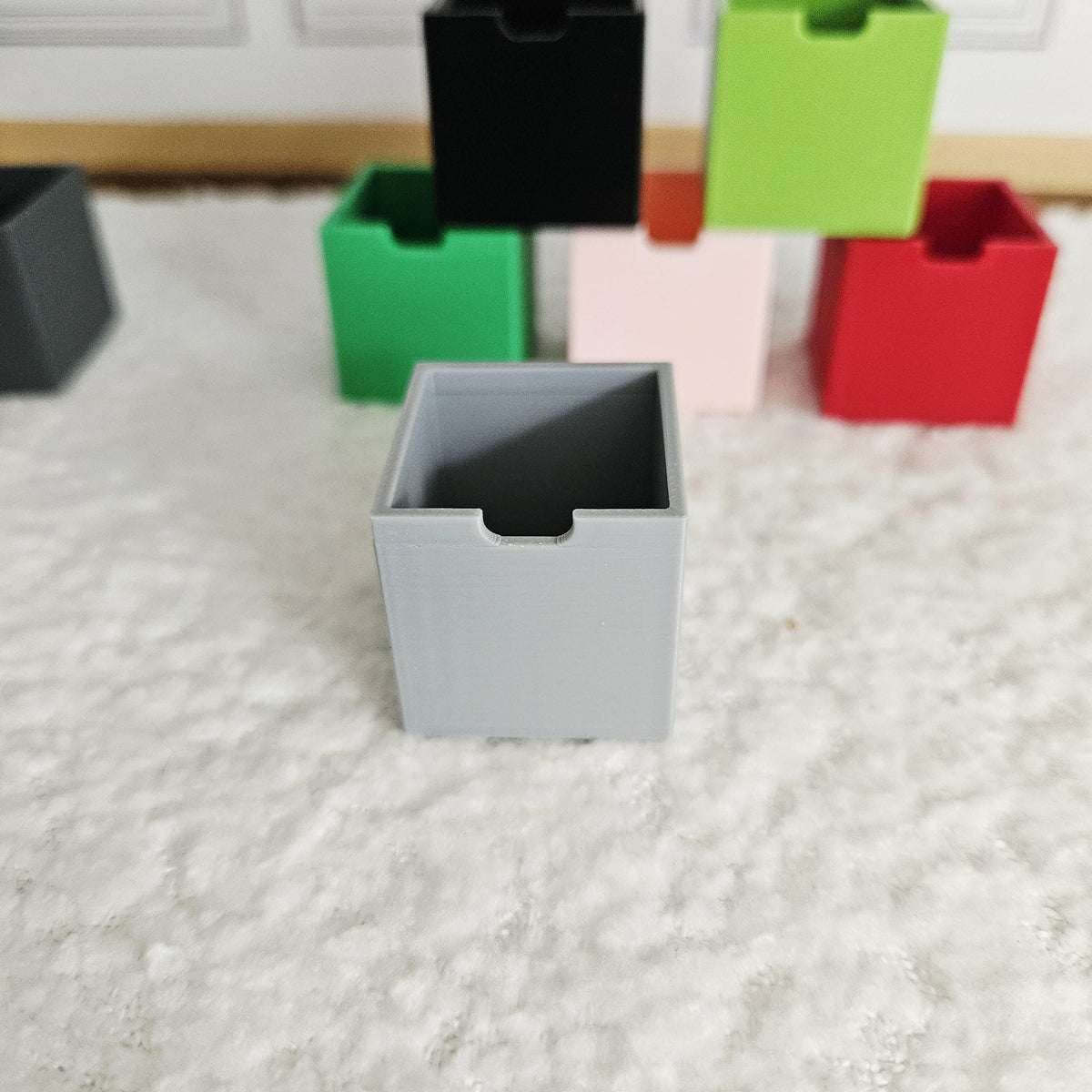 Dolls House Cube Storage Box, 12th Scale, Miniature Box, Choice of Colours
