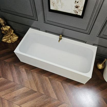 Modern Bath with Chrome Tap | 1:12 scale dolls house miniature