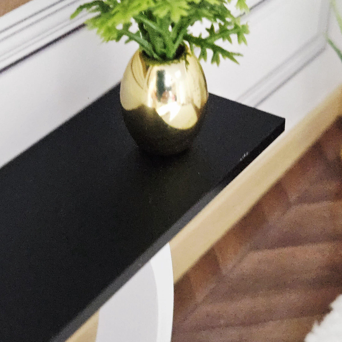 Modern Dolls House Console Table | Oval Base Accent Table | 1:12 Scale Miniature
