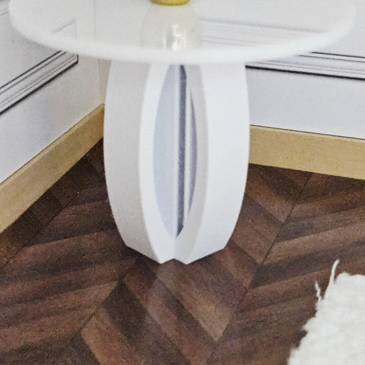 Modern Round Dolls House Table | Mirror or Solid Top | Contemporary Miniature Furniture | 1:12 Scale