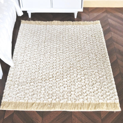 Light Beige Rug – alternate view 2 | 1:12 scale dolls house miniature