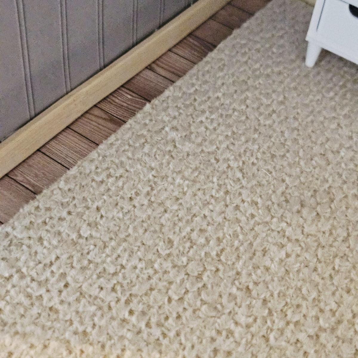 Dolls House Large Light Beige Rug | Miniature Carpet | Neutral Floor Decor | 1:12 Scale