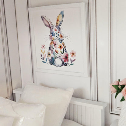 Floral Bunny Print – alternate view 6 | 1:12 scale dolls house miniature
