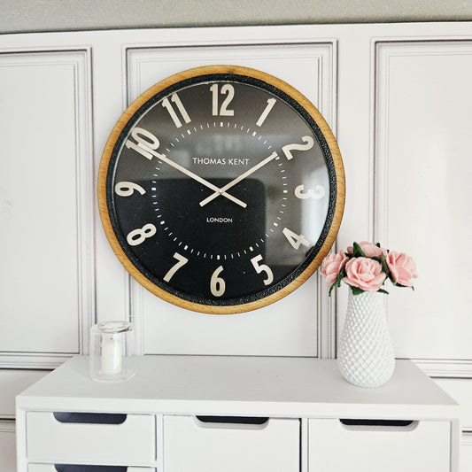 Black Thomas Kent Clock | 1:12 scale dolls house miniature