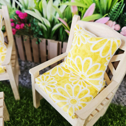 Garden Furniture Set – Sunny Yellow – alternate view 7 | 1:12 scale dolls house miniature