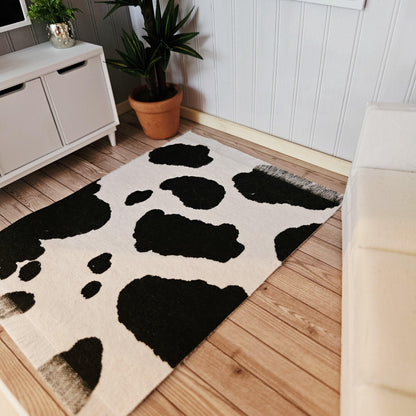 Rectangular Cowhide Rug | 1:12 scale dolls house miniature