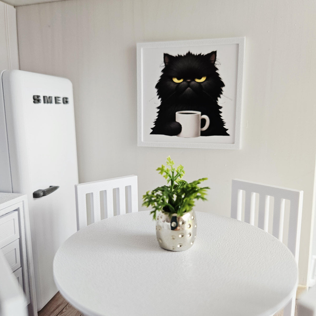 Dolls House Cat Print | Miniature Framed Wall Art