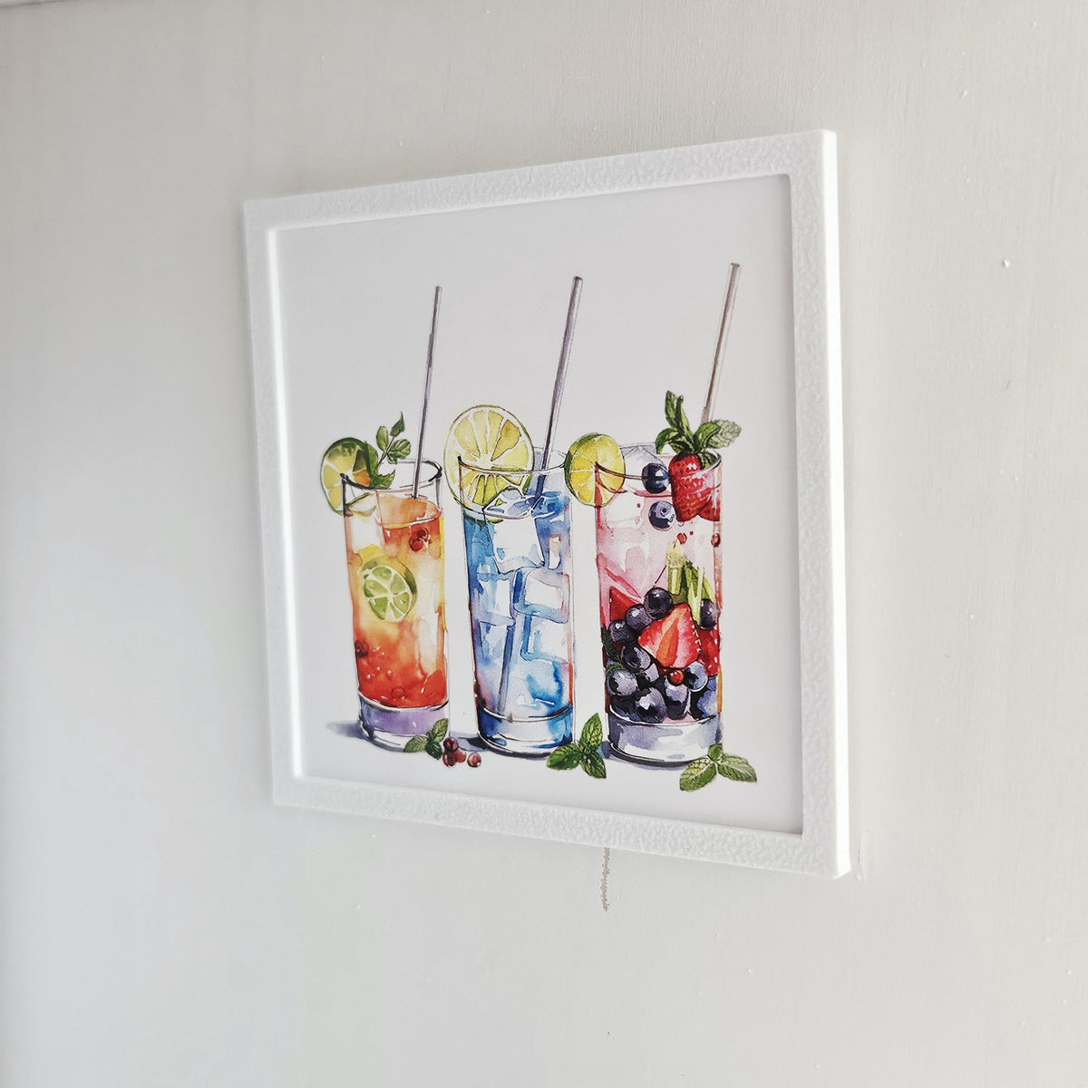 Dolls House Cocktail Wall Art | Framed Drinks Print | Bar & Kitchen Decor | 1:12 Scale