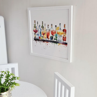 Bar Drinks Print – alternate view 2 | 1:12 scale dolls house miniature