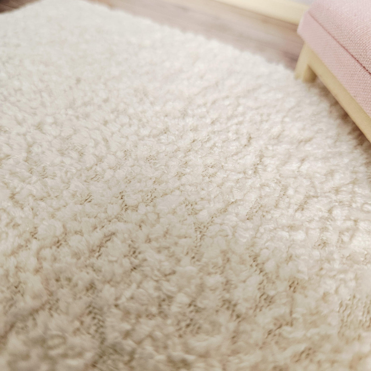 Dolls House Cream Boucle Rug | 1:12th Scale | Miniature Rug