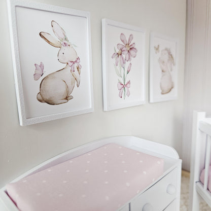 Bunny Floral Prints – Set of 3 – alternate view 3 | 1:12 scale dolls house miniature