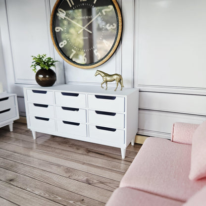 Modern 9-Drawer Chest of Drawers – alternate view 4 | 1:12 scale dolls house miniature