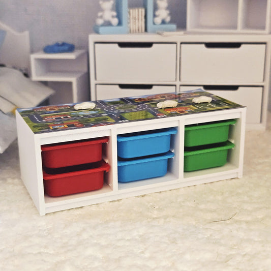 Road Map Floor Unit with Cars – alternate view 2 | 1:12 scale dolls house miniature