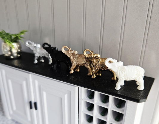 Dolls House Elephant Ornament | Miniature Animal Figure | Decorative Home Accent | 1:12 Scale