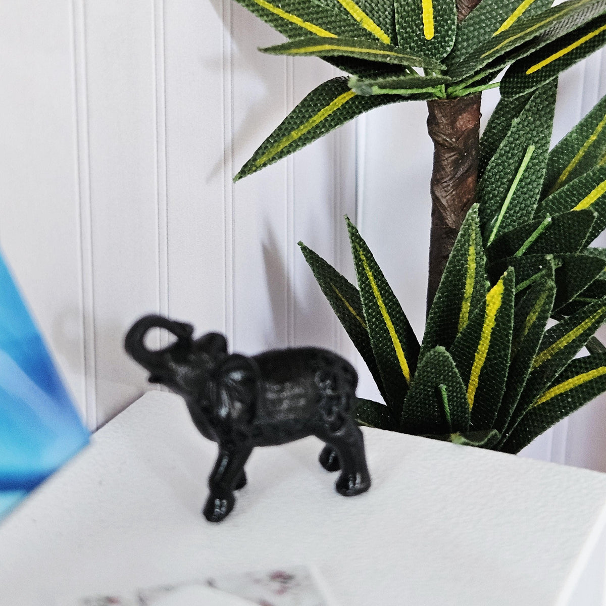 Dolls House Elephant Ornament | Miniature Animal Figure | Decorative Home Accent | 1:12 Scale